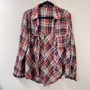 Plaid Button-Up Shirt